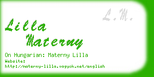 lilla materny business card